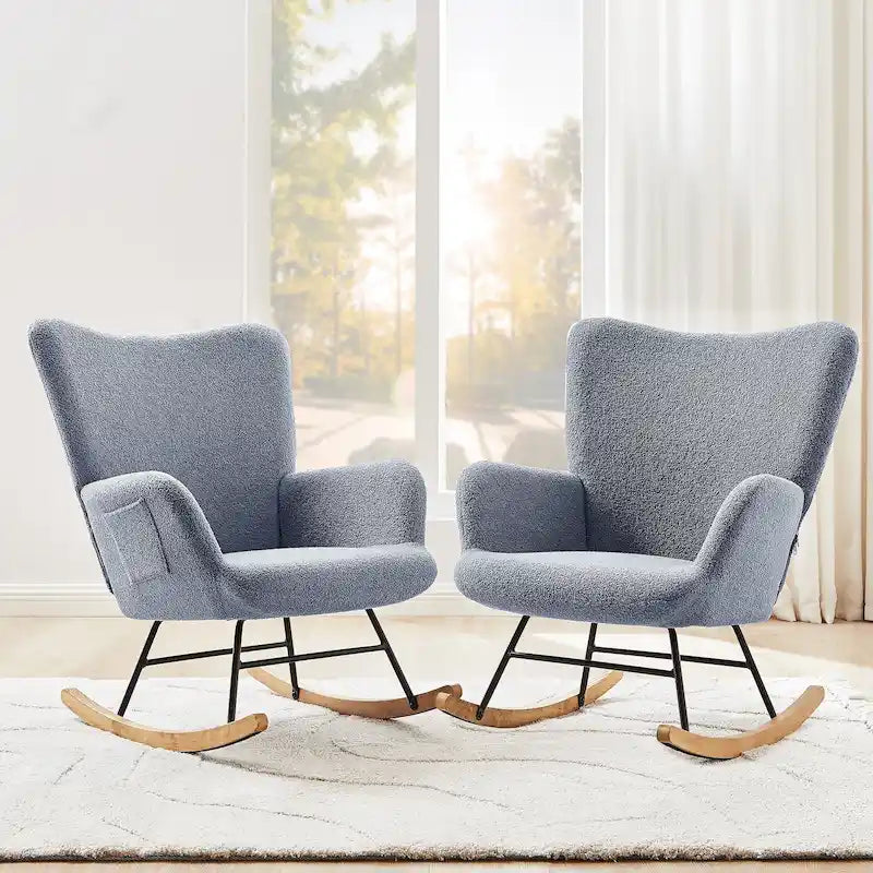 Fauteuil à bascule rembourré Ourson avec sac de rangement