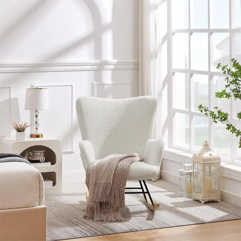 Fauteuil à bascule rembourré Ourson avec sac de rangement