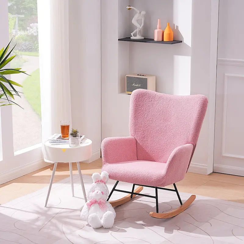 Fauteuil à bascule rembourré Ourson avec sac de rangement