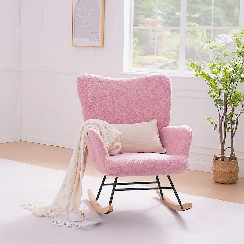 Fauteuil à bascule rembourré Ourson avec sac de rangement