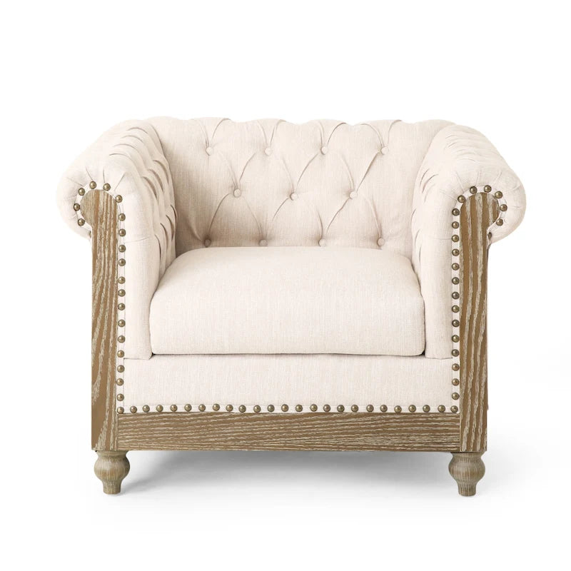 Fauteuil club capitonné