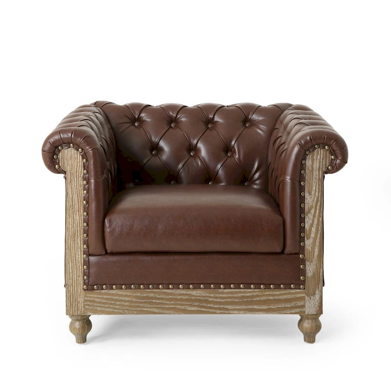 Fauteuil club capitonné