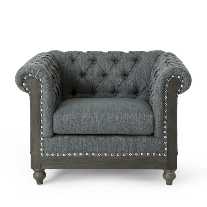 Fauteuil club capitonné