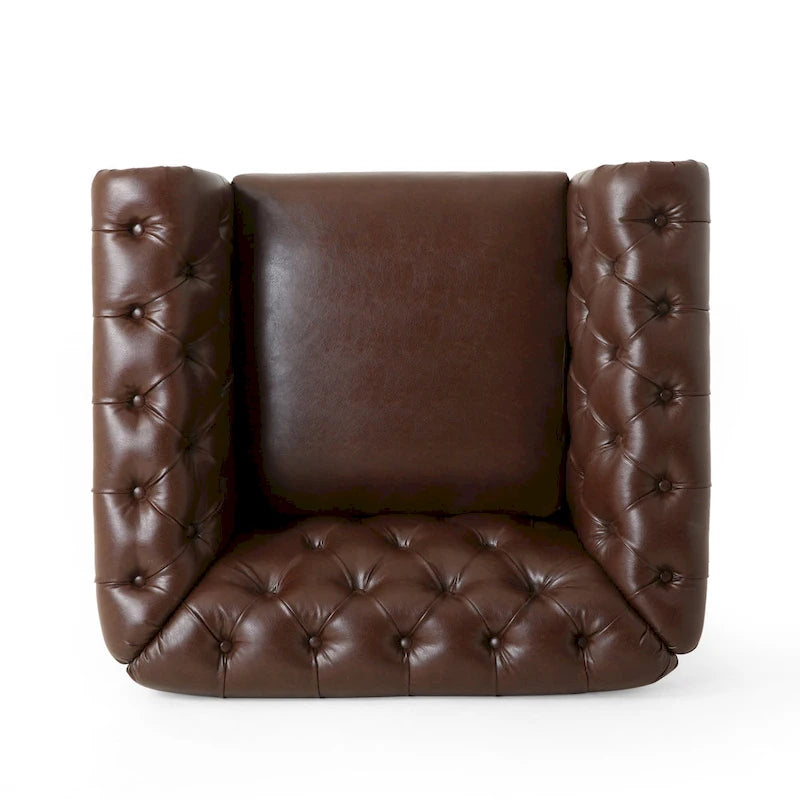 Fauteuil club capitonné