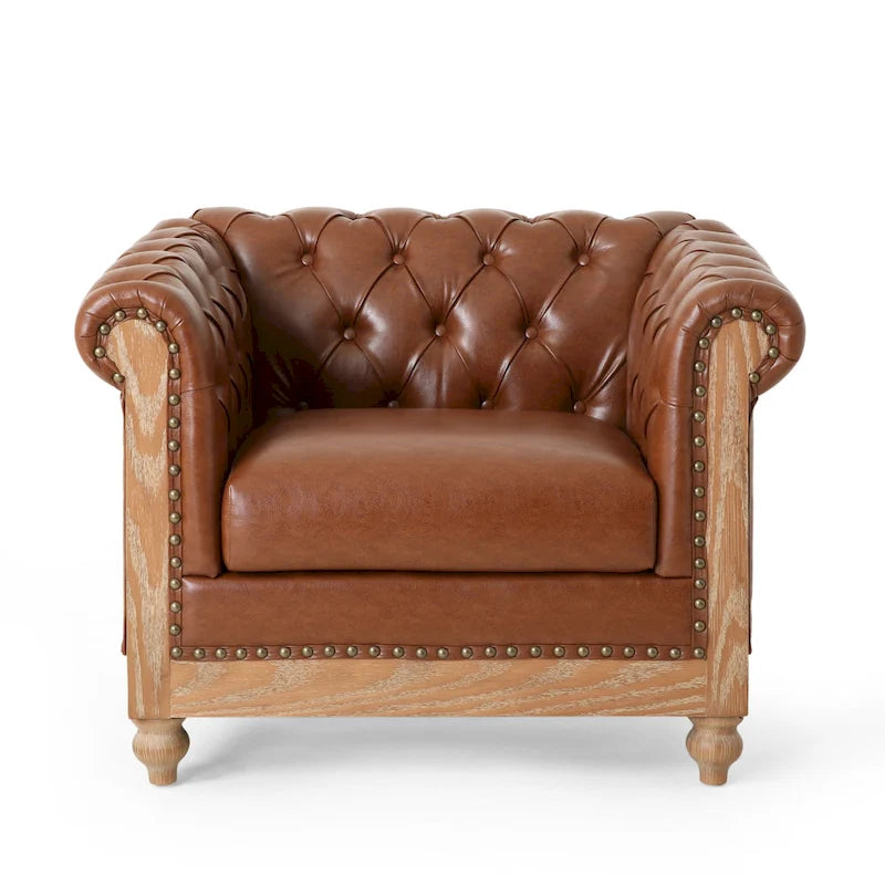 Fauteuil club capitonné