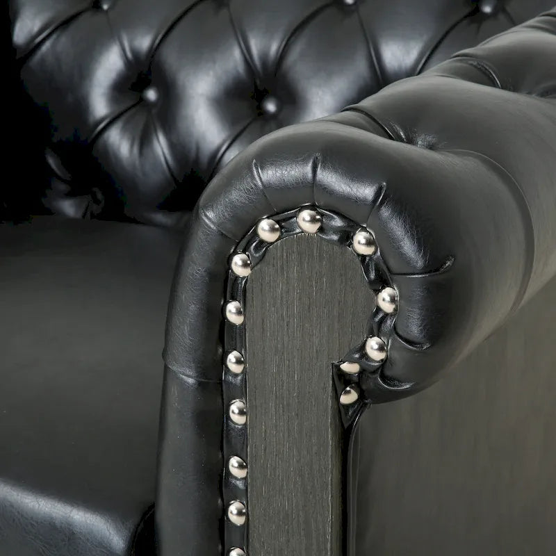 Fauteuil club capitonné