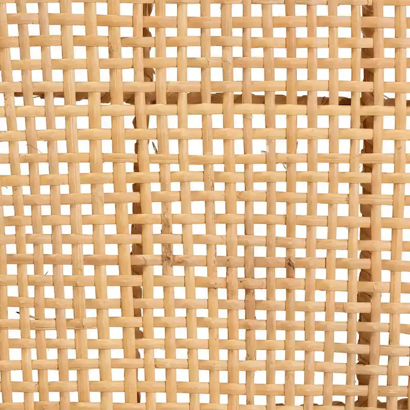 Tabouret de comptoir moderne en rotin naturel marron et bois, style bohème