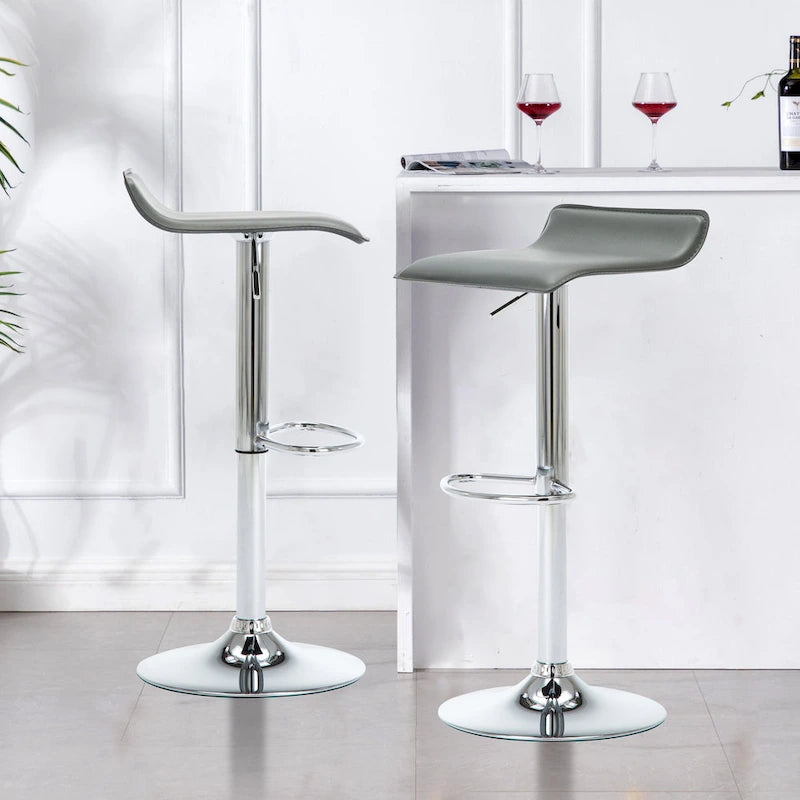 Tabourets de bar ajustables en similicuir