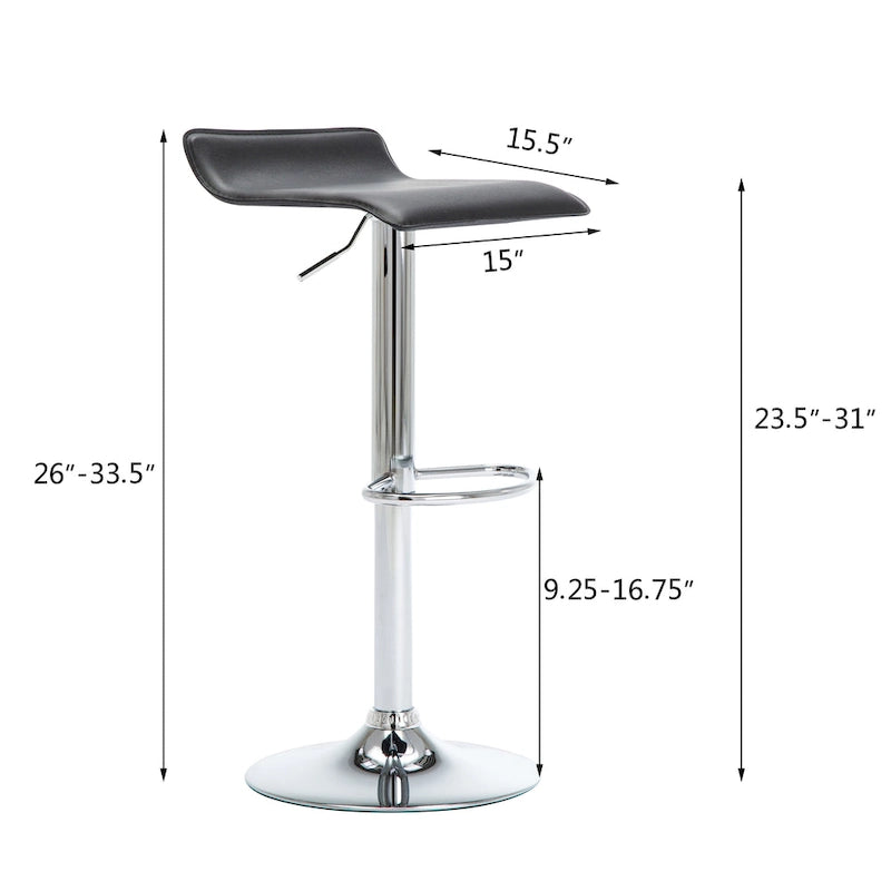 Tabourets de bar ajustables en similicuir