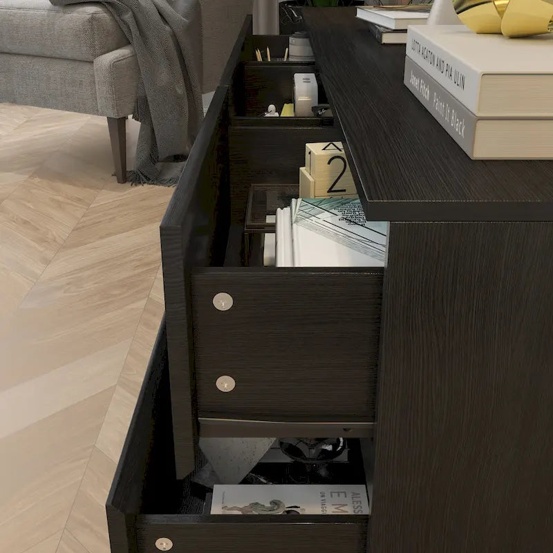 Commode/Meuble TV polyvalent(e) avec six tiroirs