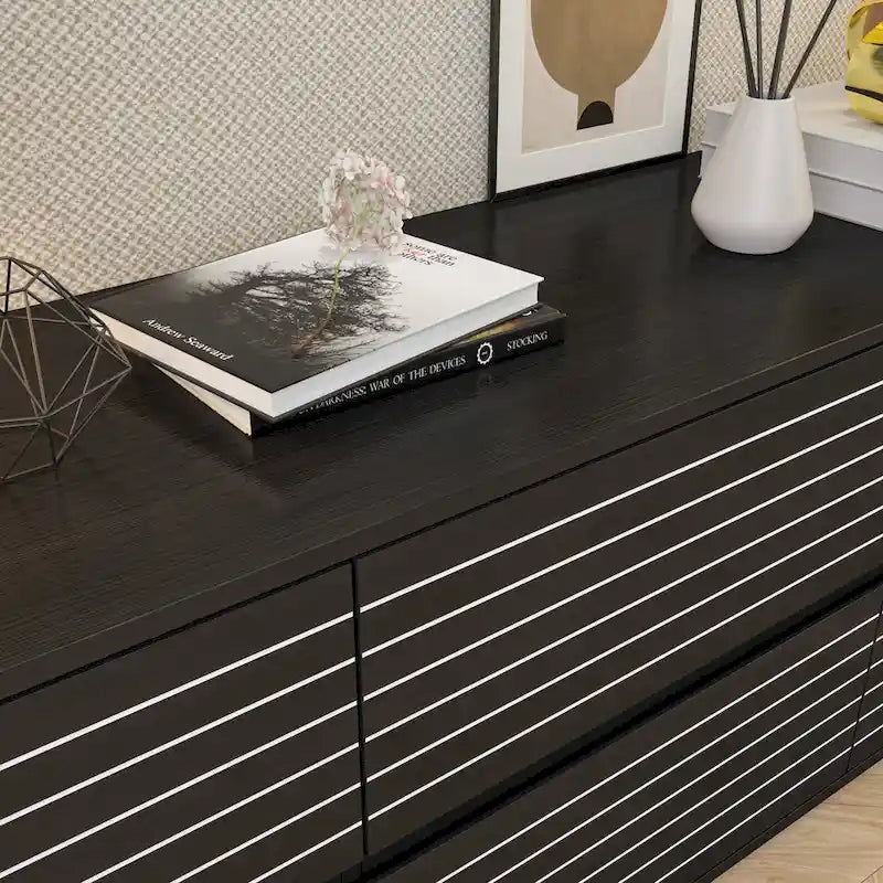 Commode/Meuble TV polyvalent(e) avec six tiroirs