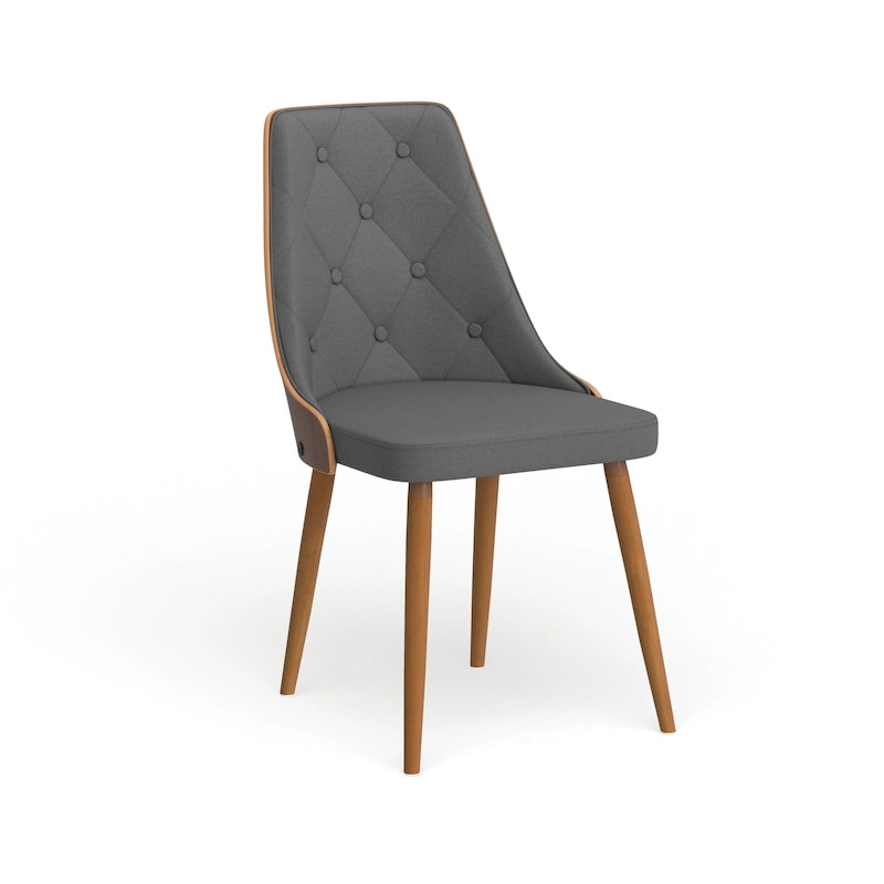 Chaise de salle à manger en noyer de style Mid-century Modern