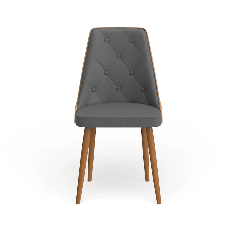Chaise de salle à manger en noyer de style Mid-century Modern