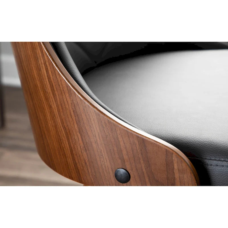 Chaise de salle à manger en noyer de style Mid-century Modern