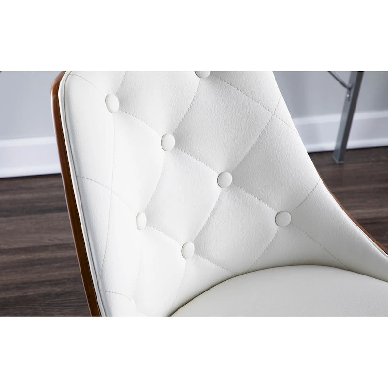 Chaise de salle à manger en noyer de style Mid-century Modern