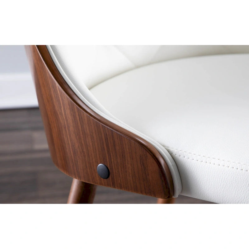 Chaise de salle à manger en noyer de style Mid-century Modern