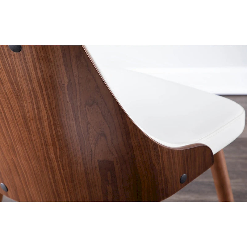Chaise de salle à manger en noyer de style Mid-century Modern
