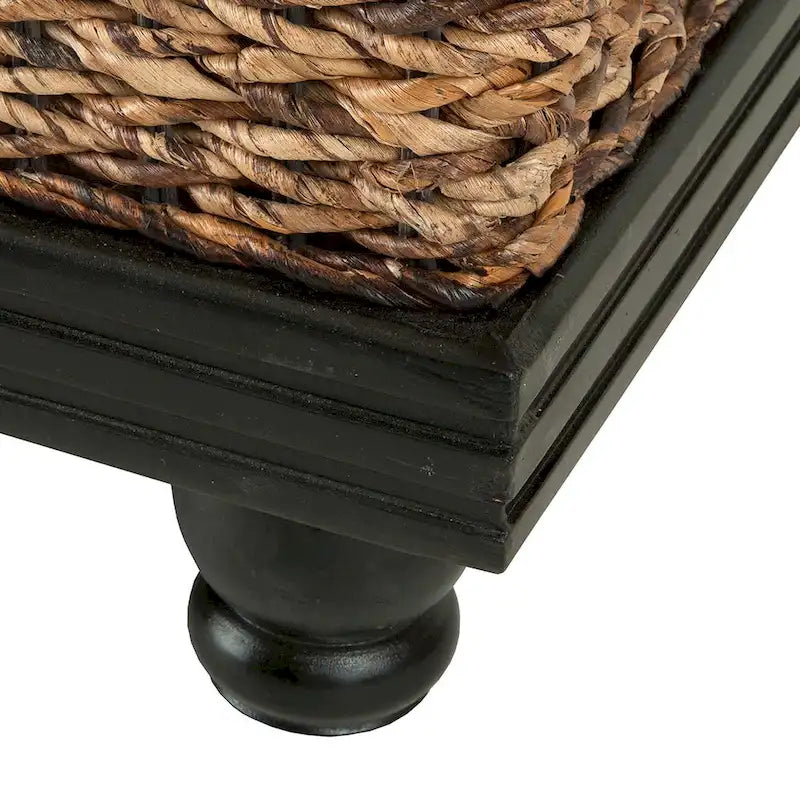 Table de rangement en abaca tressé naturel