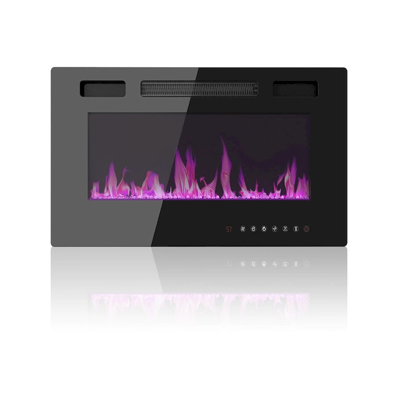 Cheminée électrique d'ambiance et meuble TV durable à faible consommation d'énergie