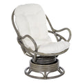 Fauteuil à bascule pivotant en rotin