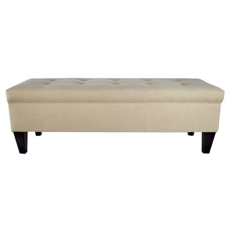 Banc de rangement ottoman capitonné