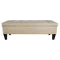 Banc de rangement ottoman capitonné