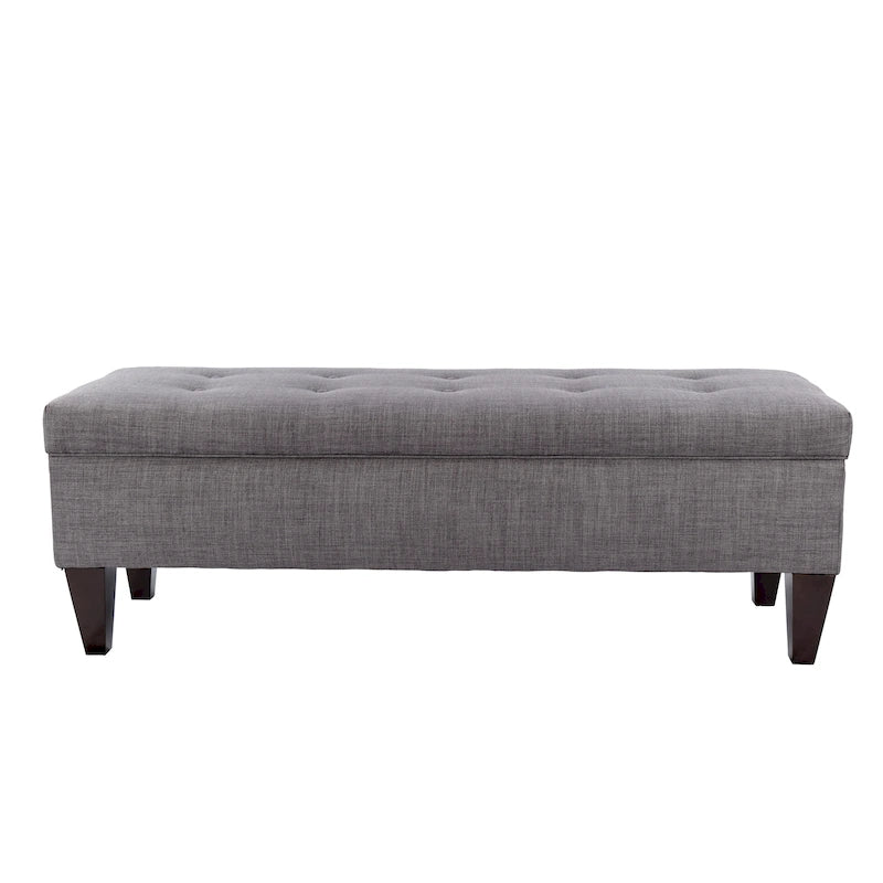 Banc de rangement ottoman capitonné