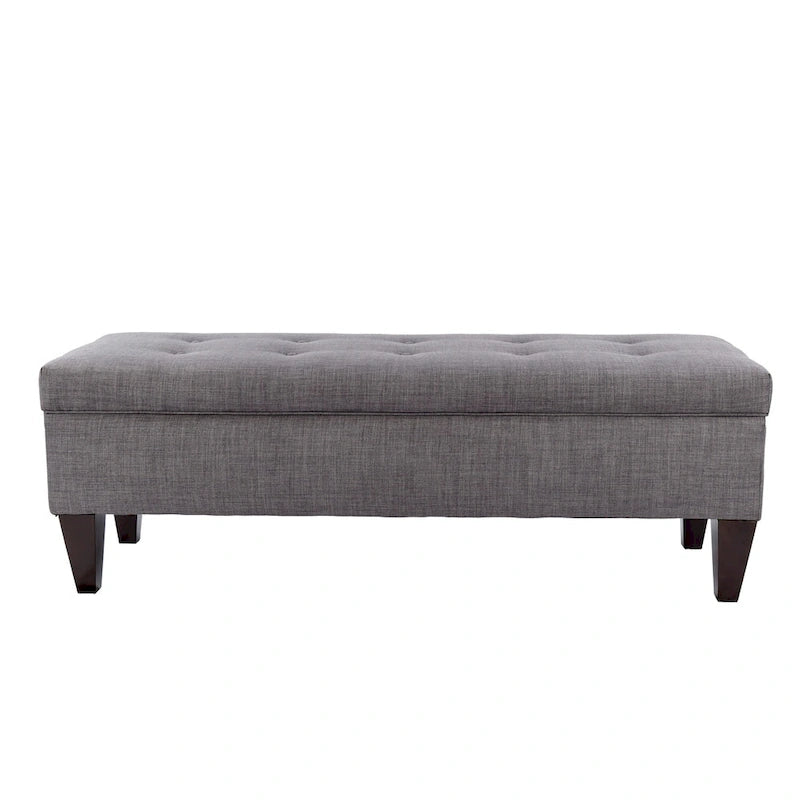 Banc de rangement ottoman capitonné