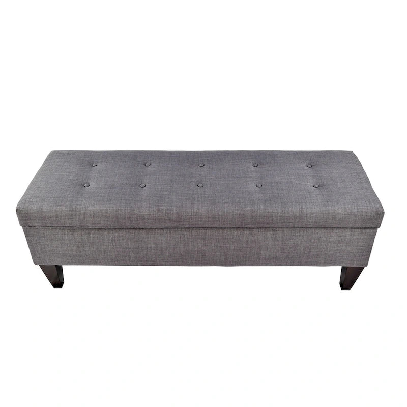 Banc de rangement ottoman capitonné