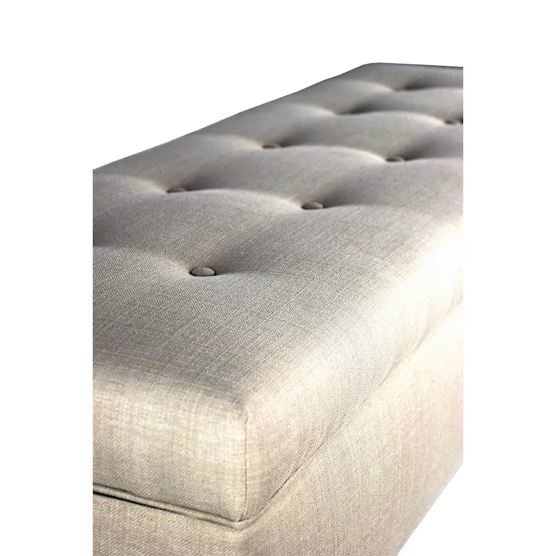 Banc de rangement ottoman capitonné