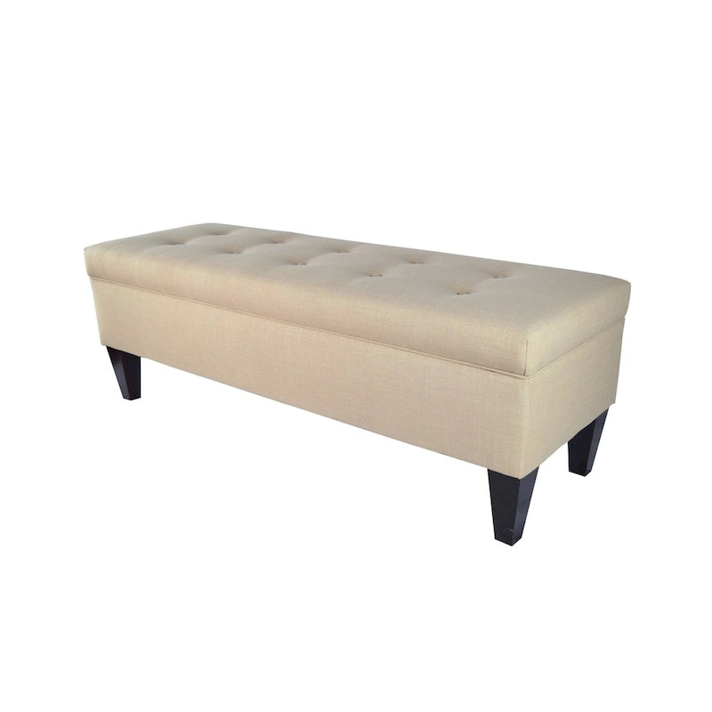 Banc de rangement ottoman capitonné