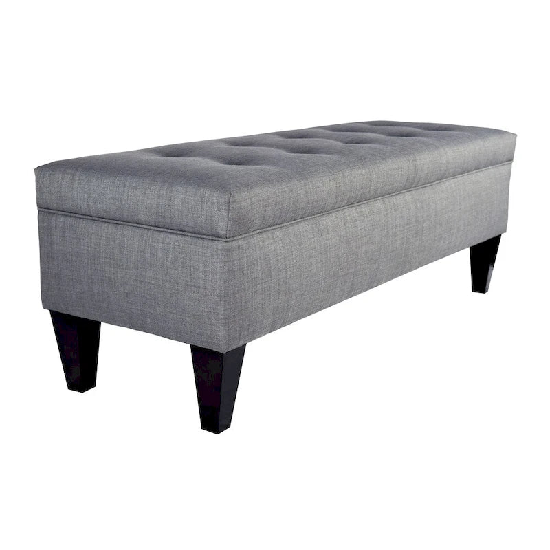 Banc de rangement ottoman capitonné
