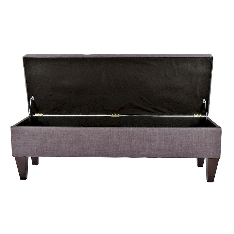 Banc de rangement ottoman capitonné