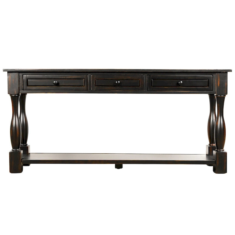 Console avec tiroirs et étagère