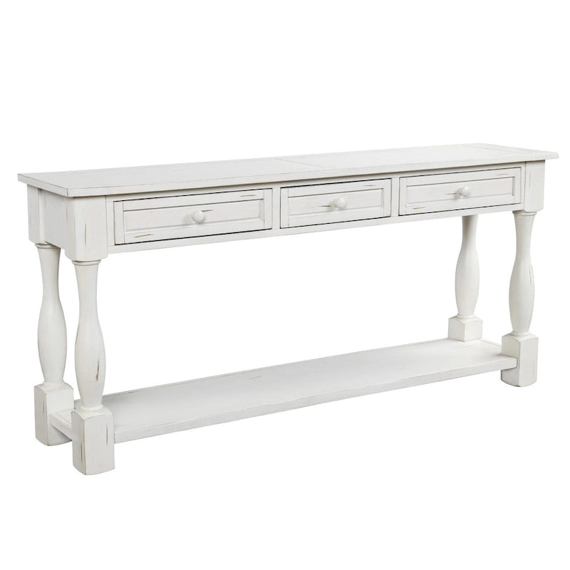 Console avec tiroirs et étagère