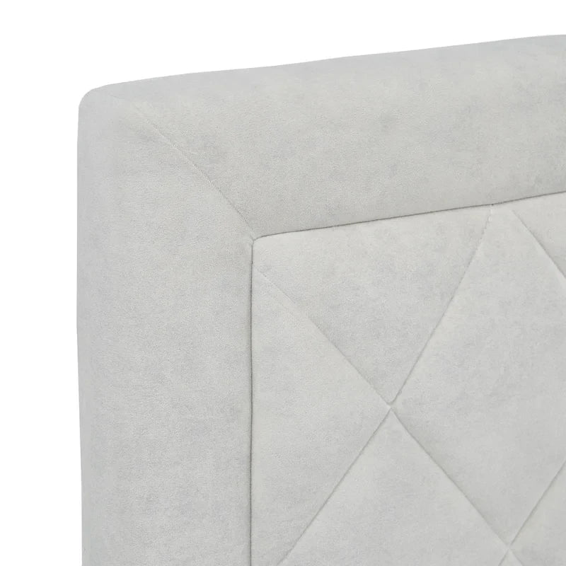 Lit plateforme en tissu velours