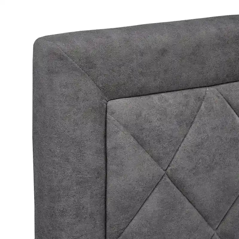 Lit plateforme en tissu velours