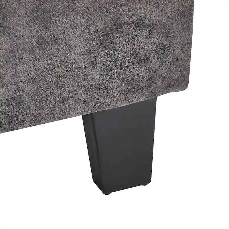Lit plateforme en tissu velours