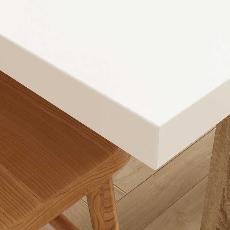 Bureau en bois rectangulaire / Table de salle à manger extensible