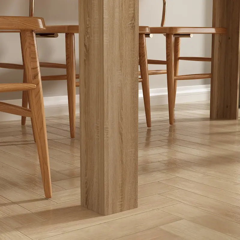 Bureau en bois rectangulaire / Table de salle à manger extensible