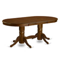 Plateau de table de cuisine ovale et base à double piédestal