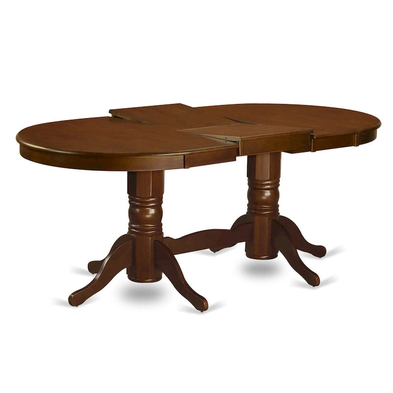 Plateau de table de cuisine ovale et base à double piédestal