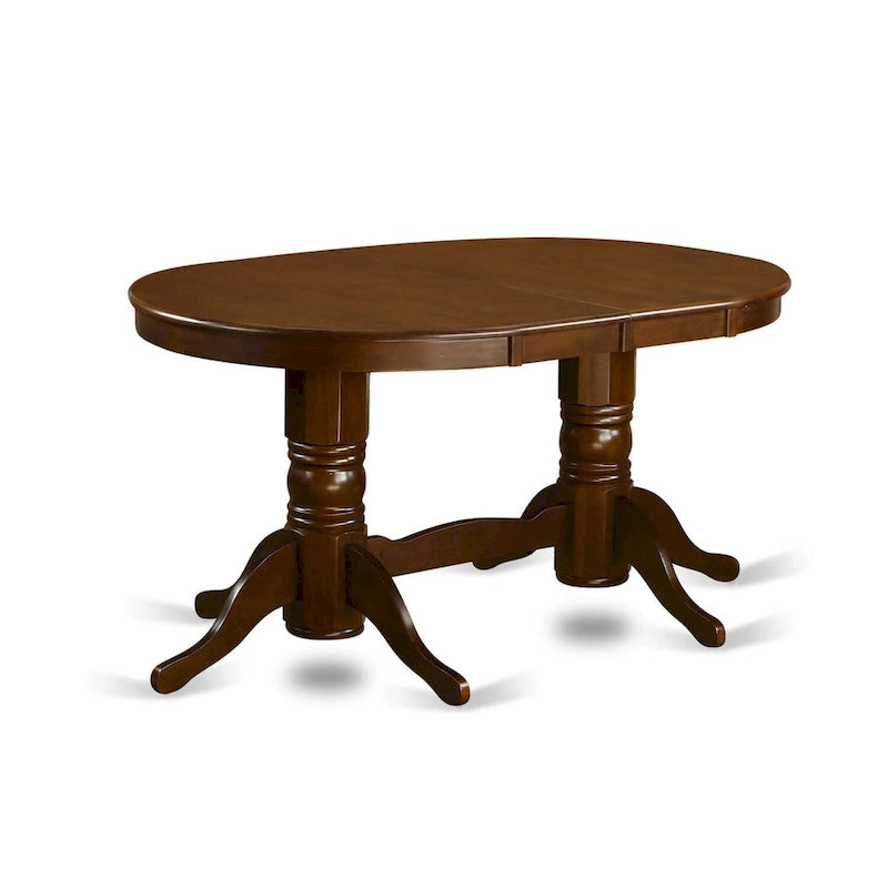 Plateau de table de cuisine ovale et base à double piédestal