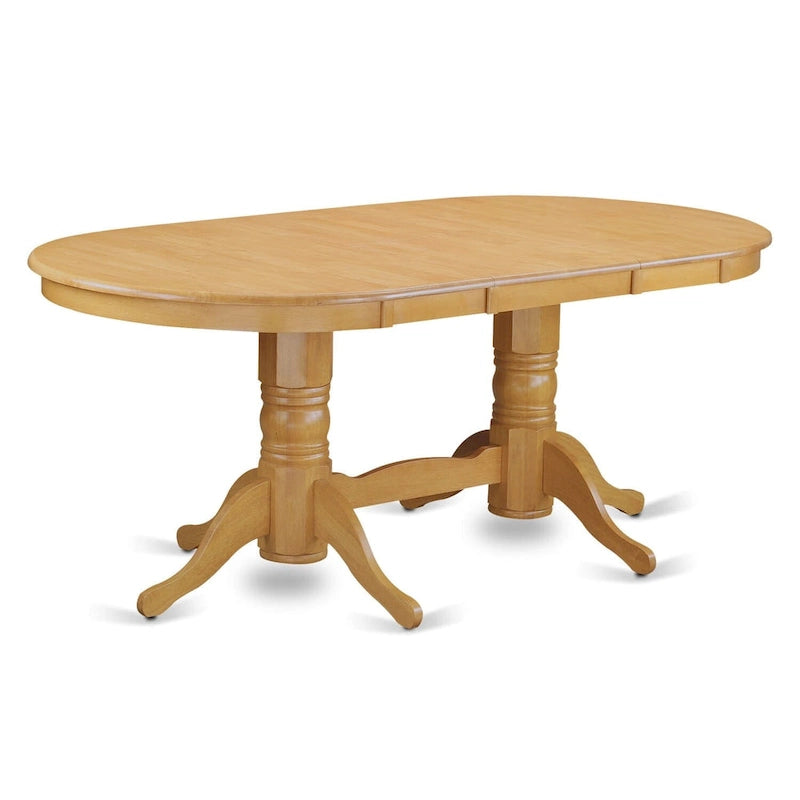 Plateau de table de cuisine ovale et base à double piédestal