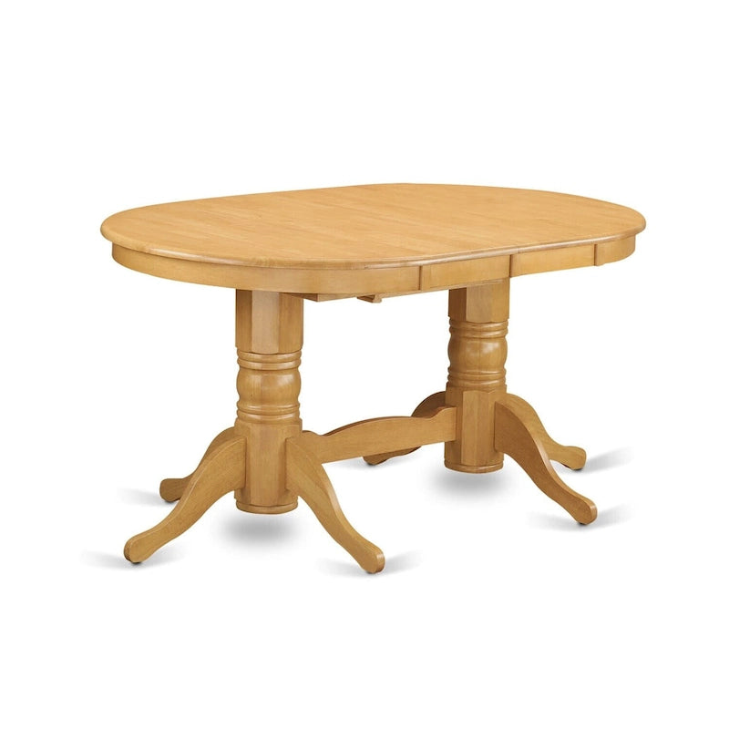 Plateau de table de cuisine ovale et base à double piédestal