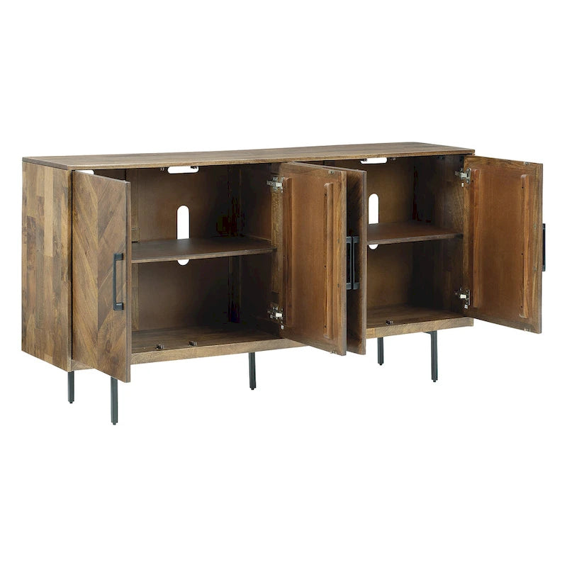 Armoire de rangement décorative marron
