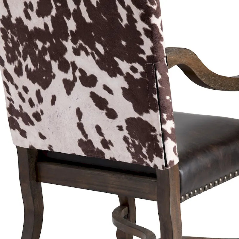 Fauteuil d'appoint en cuir reconstitué et similicuir de vache