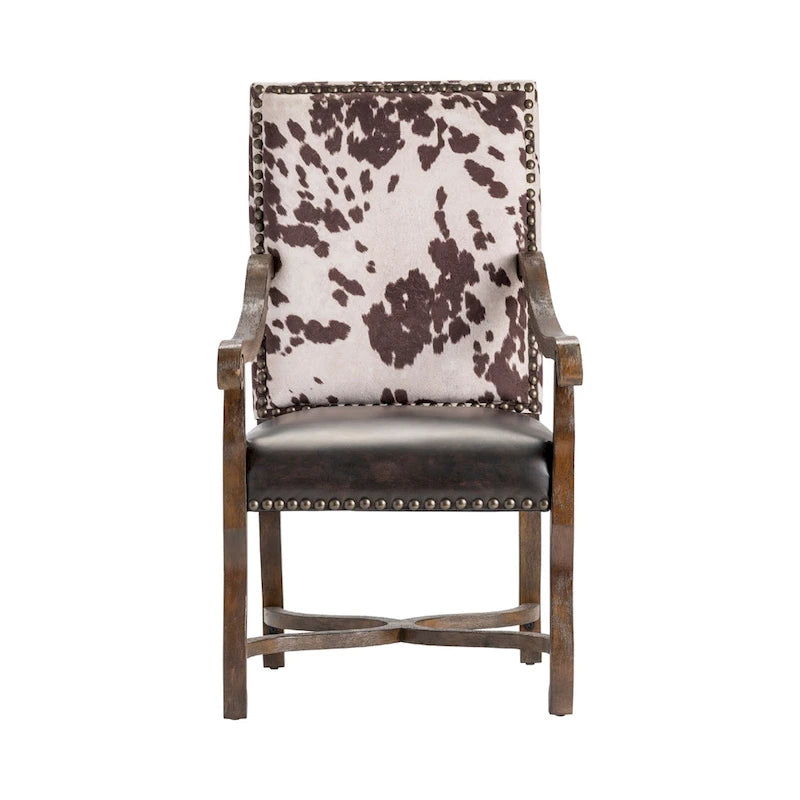 Fauteuil d'appoint en cuir reconstitué et similicuir de vache