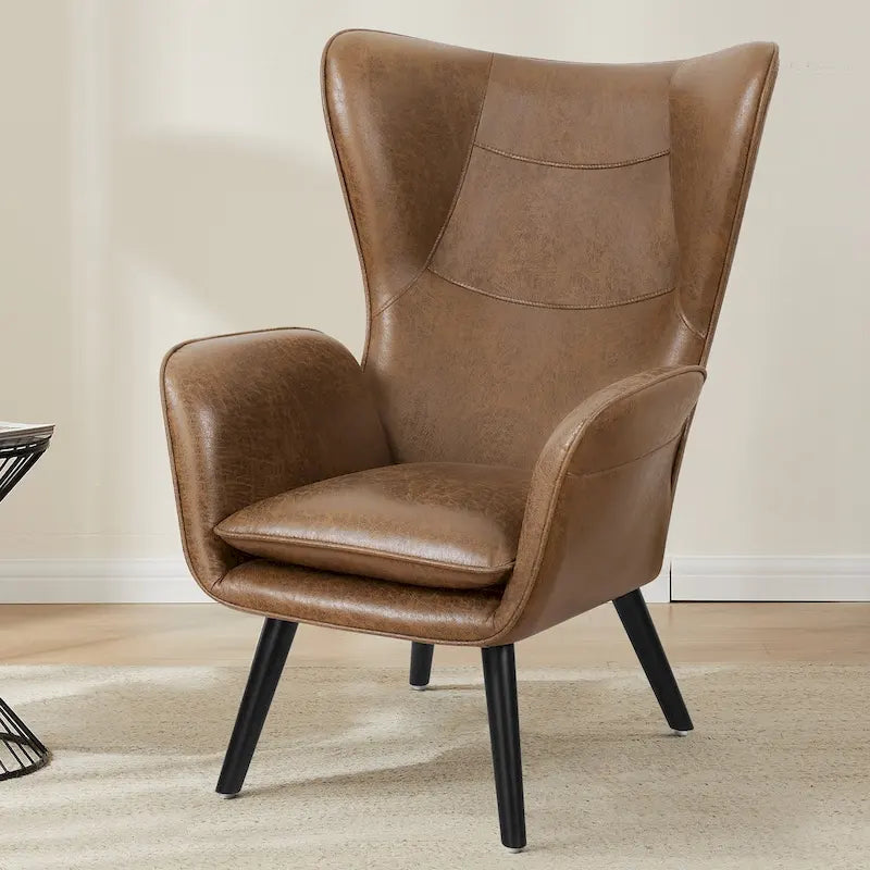 Fauteuil d'appoint capitonné à oreilles