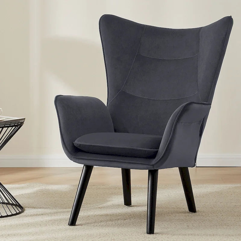 Fauteuil d'appoint capitonné à oreilles
